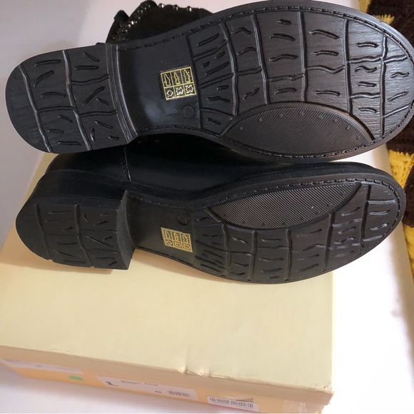 NEW Black Leather Motorcycle Men’s Boots Size 40 or Size 8/9 - Picture 5 of 10